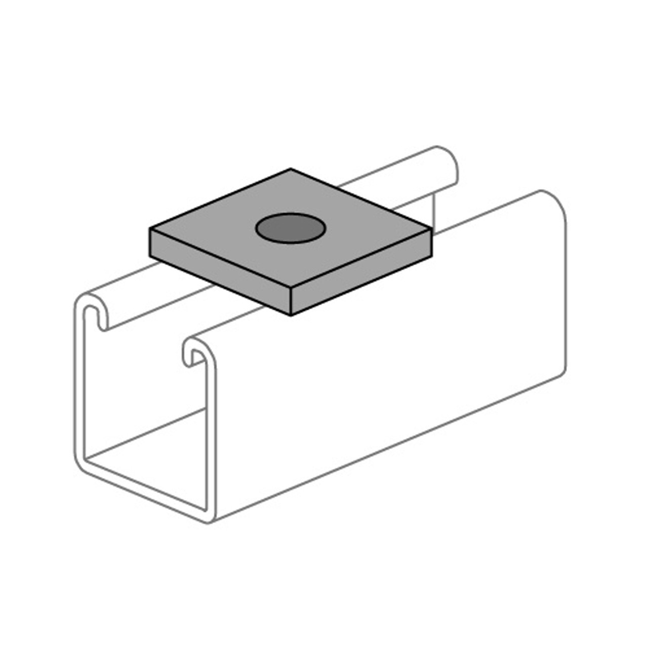 P1062, P1063, P1064, P1964 - 1 Hole Washer, Flat Plate Fitting