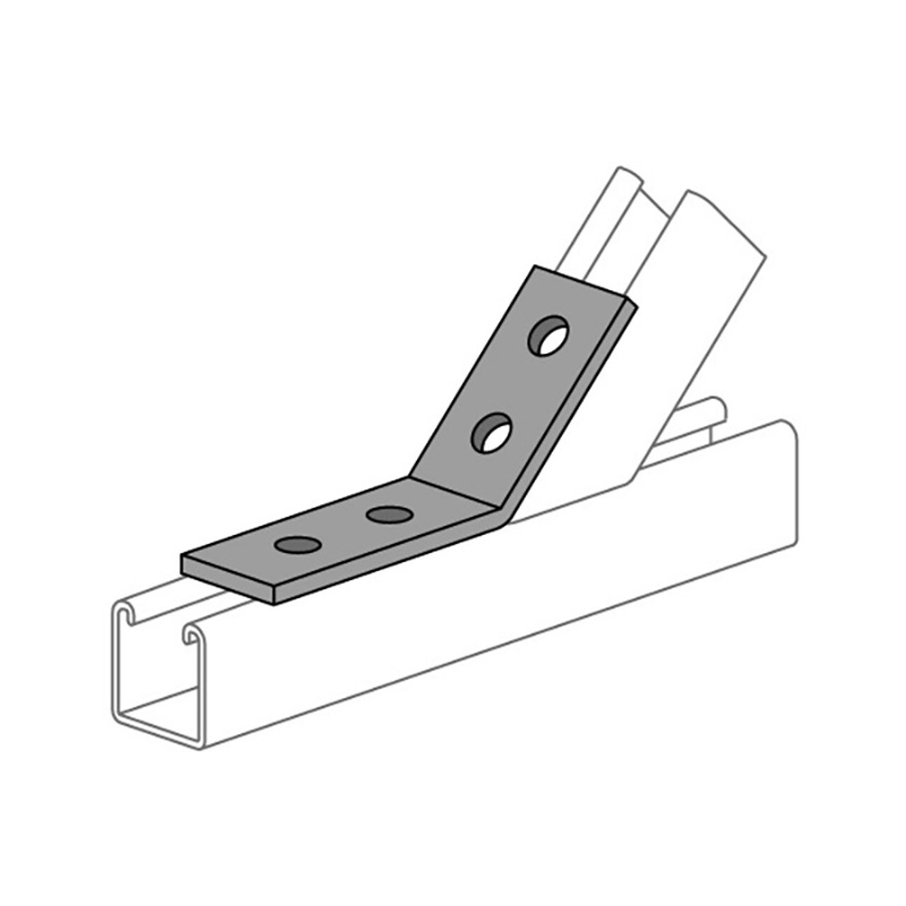 P1028 - 5 Hole, Flat Plate Fitting