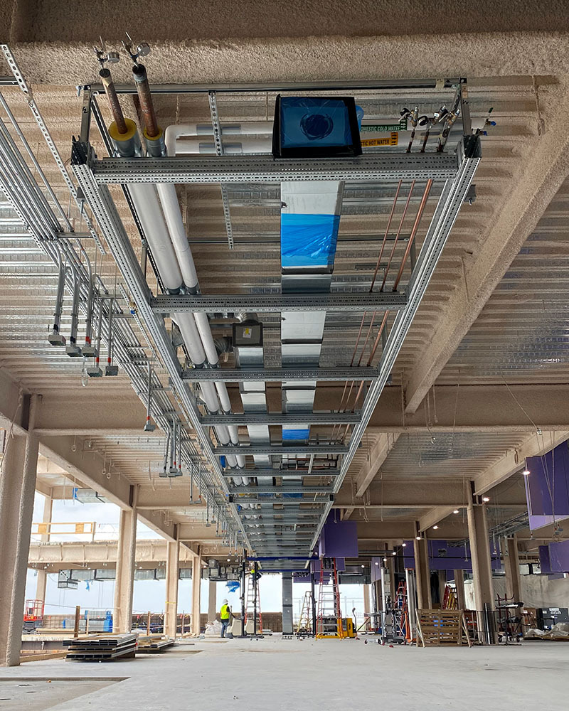 Prefabricated 40 foot multi trade racks